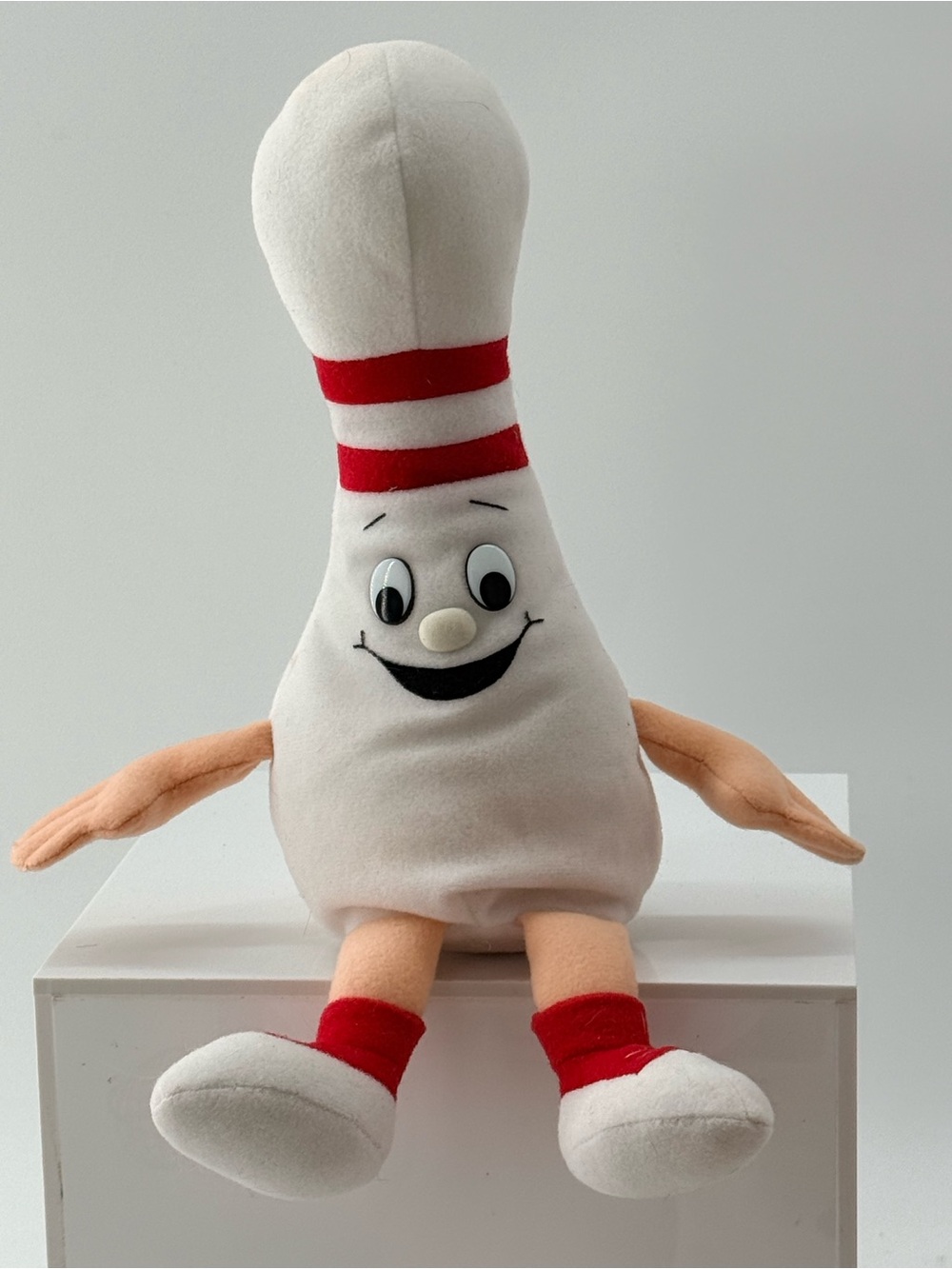 Animal Fair White Plush Character with Red Accents